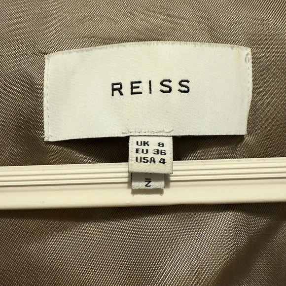 Reiss Tan Double-Breasted Blazer with Notched Lapels - Picture 5 of 5